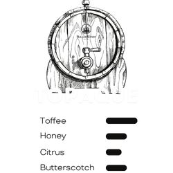 Topaque flavour profile includes toffee, honey, citrus and butterscotch.